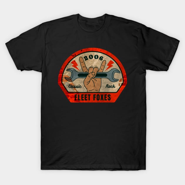 Fleet Foxes // Wrench T-Shirt by OSCAR BANKS ART